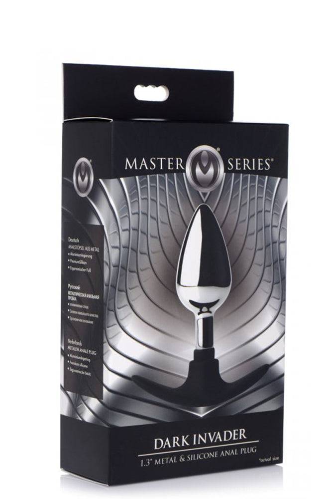 XR Brands - Master Series - Dark Invader Metal and Silicone Anal Plug - Image 2