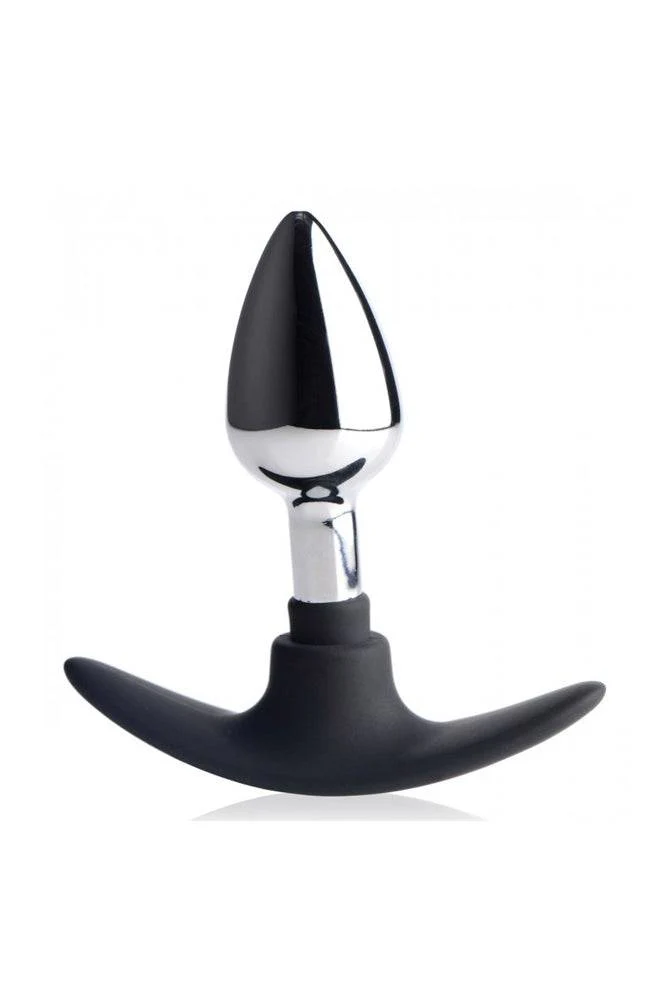 XR Brands - Master Series - Dark Invader Metal and Silicone Anal Plug - Image 3