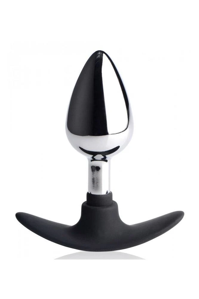 XR Brands - Master Series - Dark Invader Metal and Silicone Anal Plug - Image 4