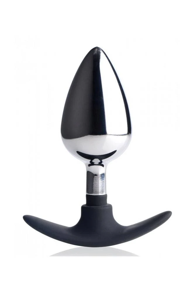 XR Brands - Master Series - Dark Invader Metal and Silicone Anal Plug - Image 5