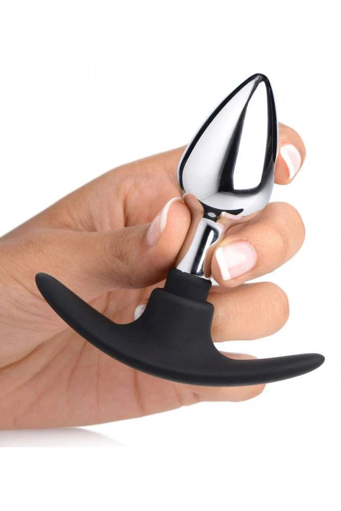 XR Brands - Master Series - Dark Invader Metal and Silicone Anal Plug - Image 6
