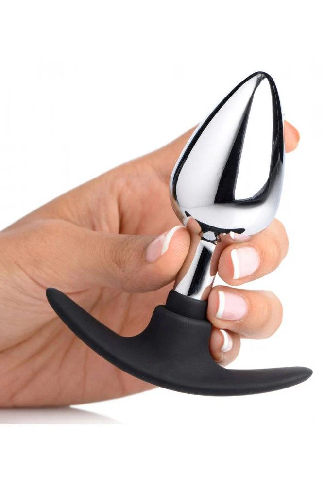XR Brands - Master Series - Dark Invader Metal and Silicone Anal Plug - Image 7