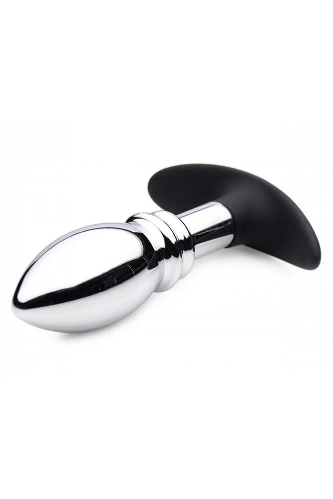 XR Brands - Master Series - Dark Stopper Metal and Silicone Anal Plug - Image 4