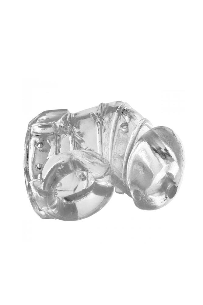 XR Brands - Master Series - Detained 2.0 Restrictive Chastity Cage With Nubs - Clear
