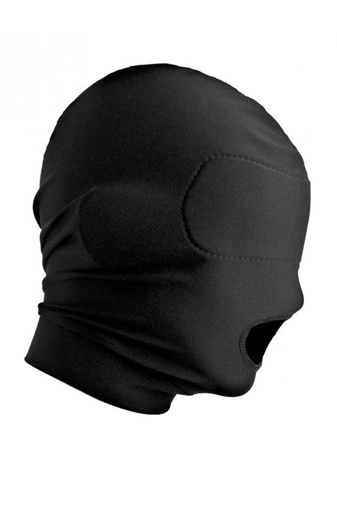 XR Brands - Master Series - Disguise - Open Mouth Hood with Padded Blindfold - Black - Image 3