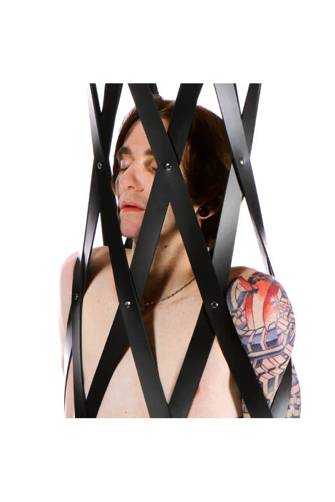 XR Brands - Master Series - Hanging Rubber Strap Cage - Image 3