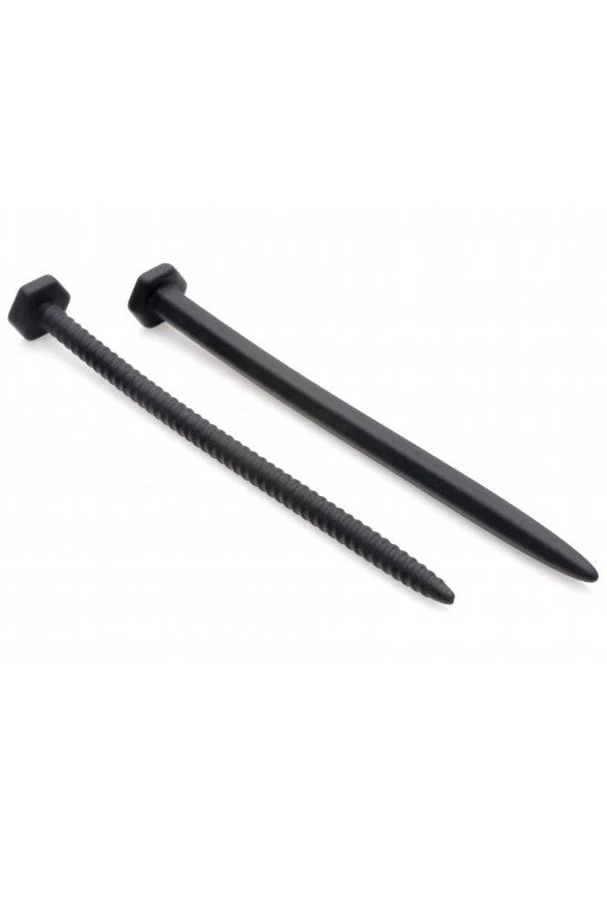 XR Brands - Master Series - Hardware Nail & Screw Silicone Sound - Black - Image 2