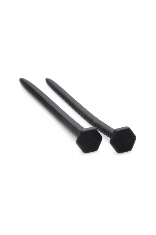 XR Brands - Master Series - Hardware Nail & Screw Silicone Sound - Black - Image 3
