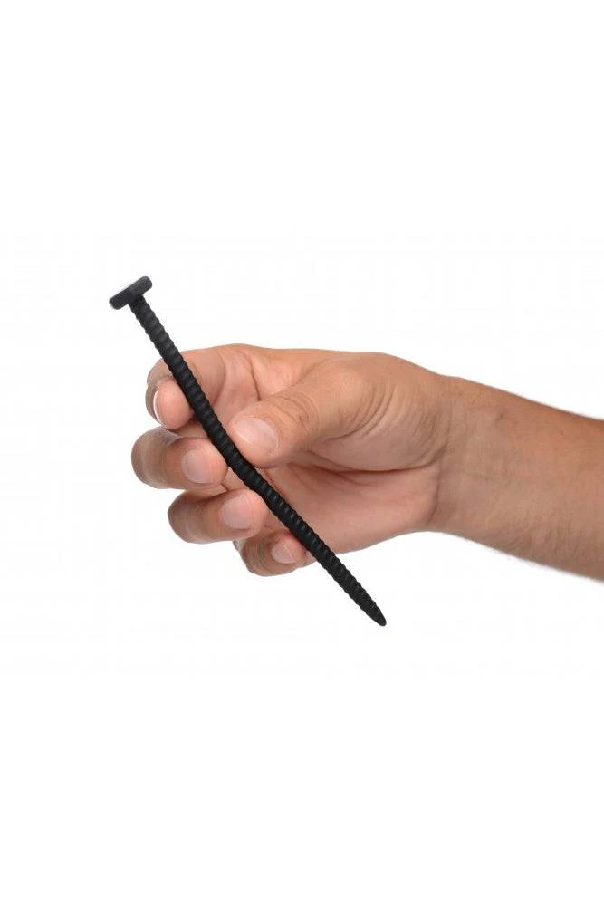 XR Brands - Master Series - Hardware Nail & Screw Silicone Sound - Black - Image 5
