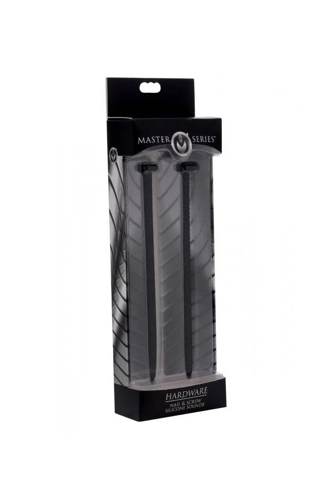 XR Brands - Master Series - Hardware Nail & Screw Silicone Sound - Black - Image 6