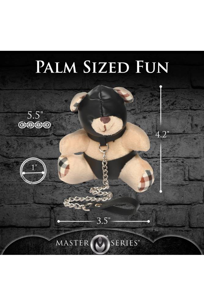 XR Brands - Master Series - Hooded Teddy Bear Keychain - Brown - Image 4