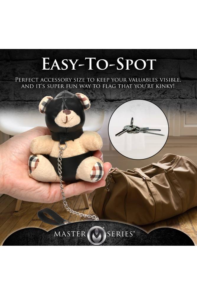 XR Brands - Master Series - Hooded Teddy Bear Keychain - Brown - Image 5