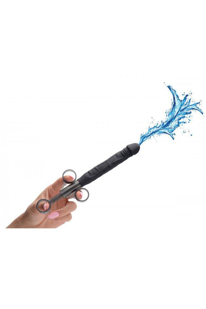 XR Brands - Master Series - Jizz Shooter Silicone Dildo Lube Launcher - Black - Image 5