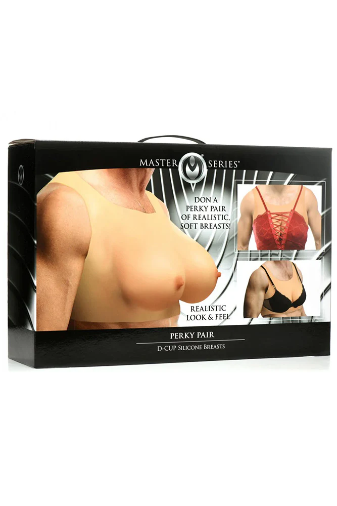 XR Brands - Master Series - Perky Pair D-Cup Silicone Breasts - Image 5