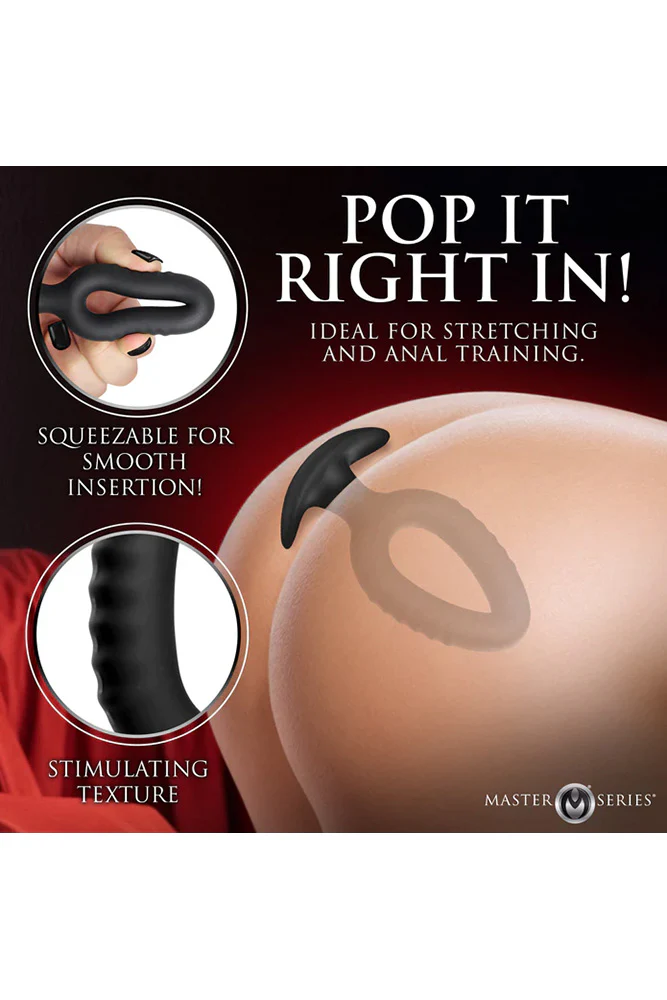 XR Brands - Master Series - Pop Plugs 3 Piece Hollow Silicone Anal Trainer Set - Image 4