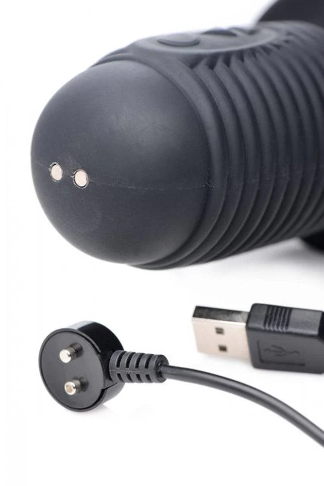 XR Brands - Master Series - Power Pounder Vibrating and Thrusting Silicone Dildo - Image 3
