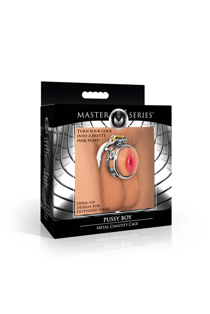 XR Brands - Master Series - Pussy Boy Metal Chastity Cage - Image 6