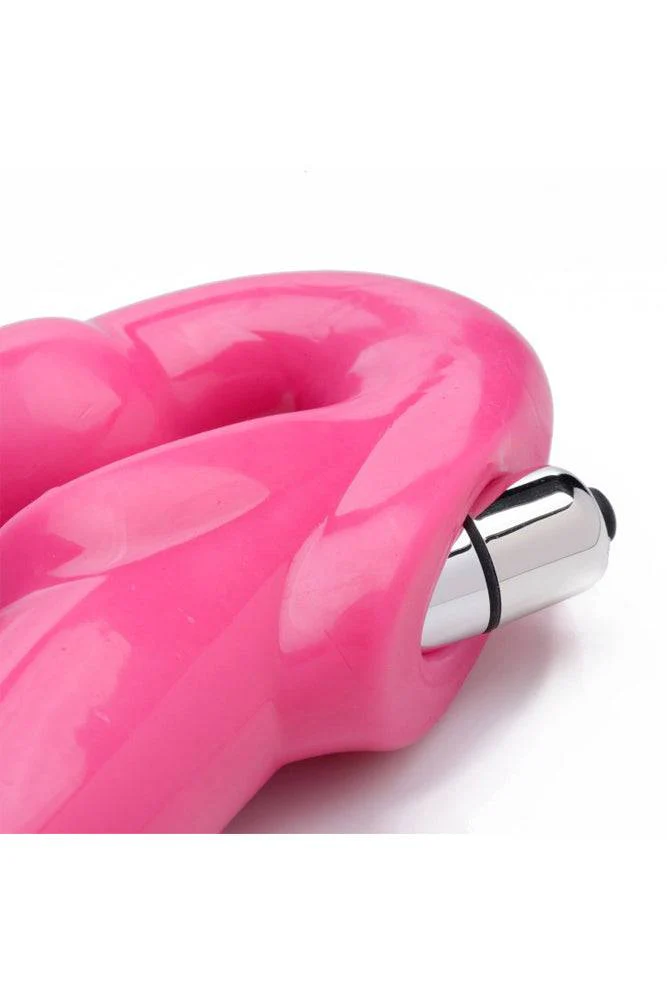 XR Brands - Strap U - 7X Revolver Slim 8 Inch Vibrating Strapless Strap-on - Pink - Image 4