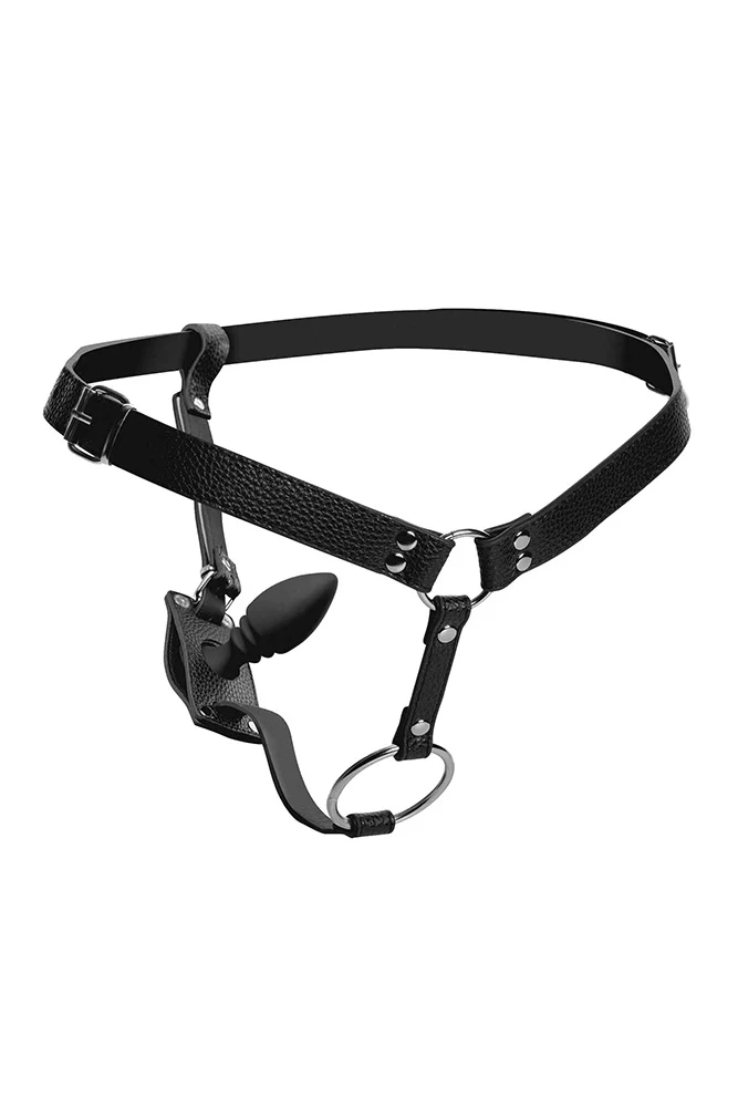XR Brands - Strict - Cock Ring Harness with Silicone Anal Plug