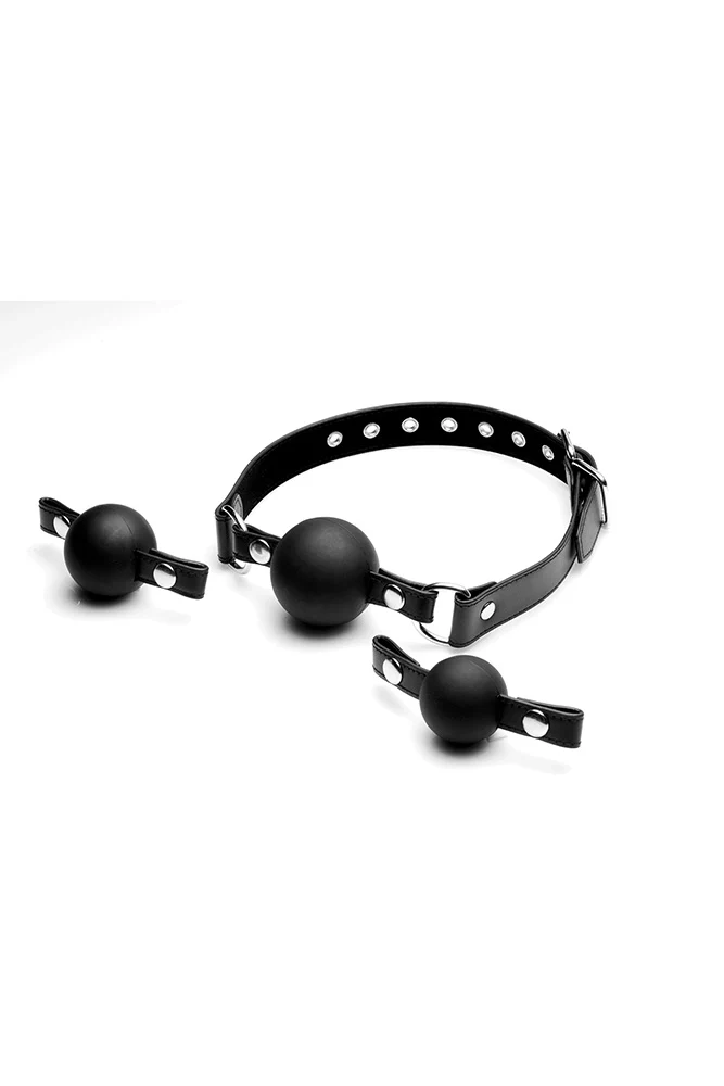 XR Brands - Strict - Interchangeable Silicone Ball Gag Set - Image 4