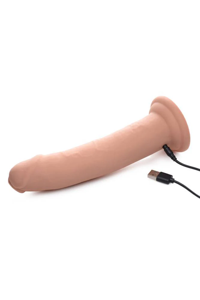 XR Brands - Swell 7X  8.5" Inflatable Vibrating Silicone Dildo - Beige - Image 8