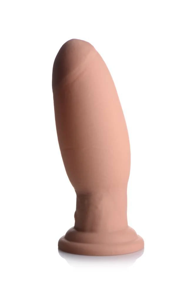 XR Brands - Swell 7X Inflatable Vibrating Silicone Dildo - 7 Inch - Beige - Image 4