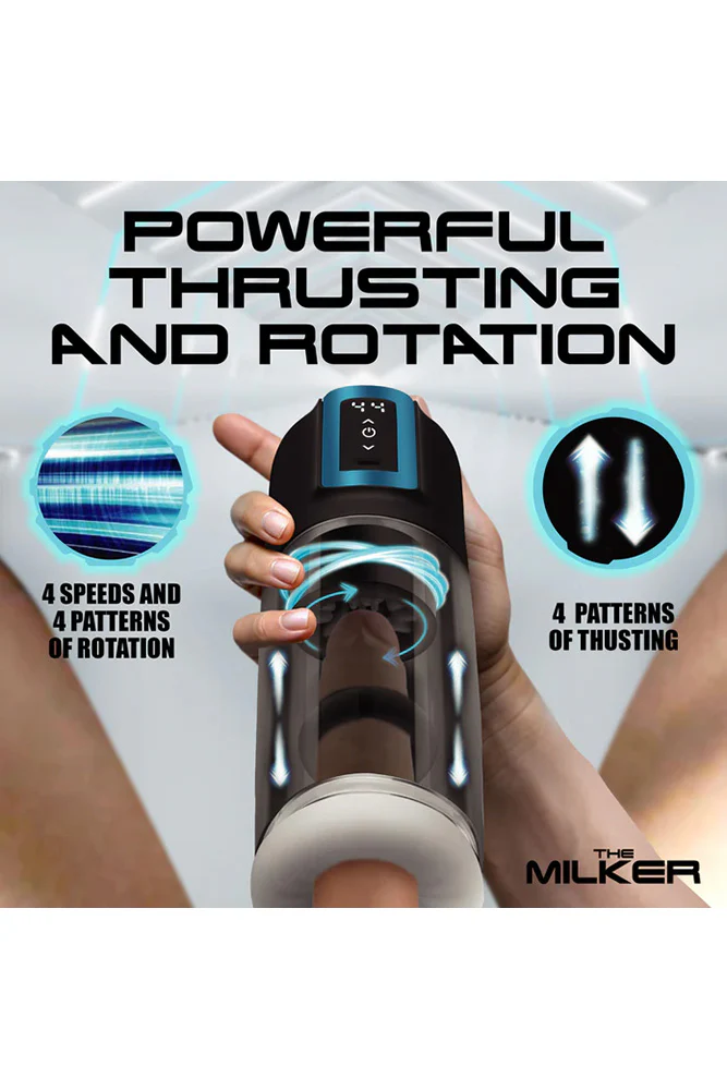 XR Brands - The Milker - Roto-Stroke Thrusting & Rotating Masturbator - Image 6