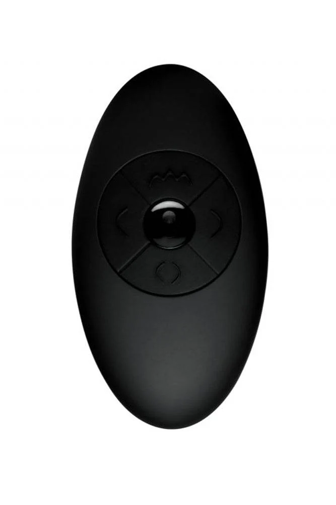 XR Brands - Thunderplugs - Silicone Swelling & Thrusting Plug with Remote Control - Black - Image 6