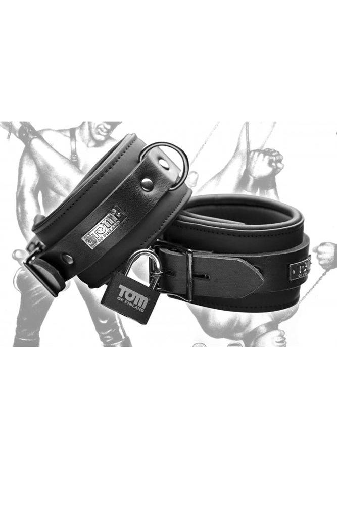 XR Brands - Tom of Finland - Neoprene Wrist Cuffs - Black - Image 4