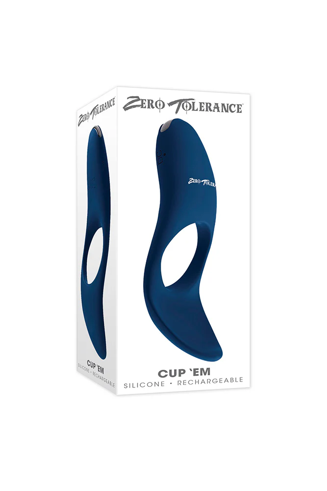 Zero Tolerance - Cup 'Em Vibrating Cock Ring - Blue - Image 8